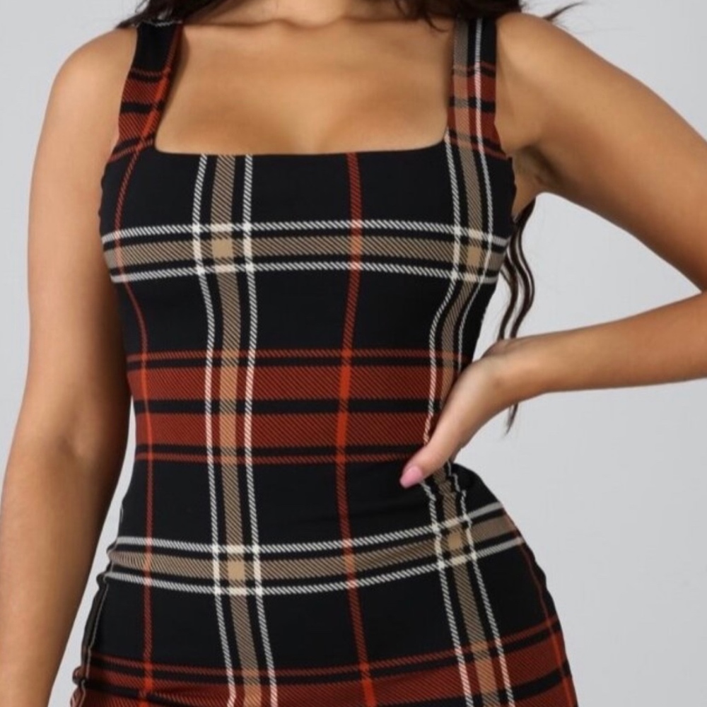 PLAID MINI DRESS - Picture 2 of 4